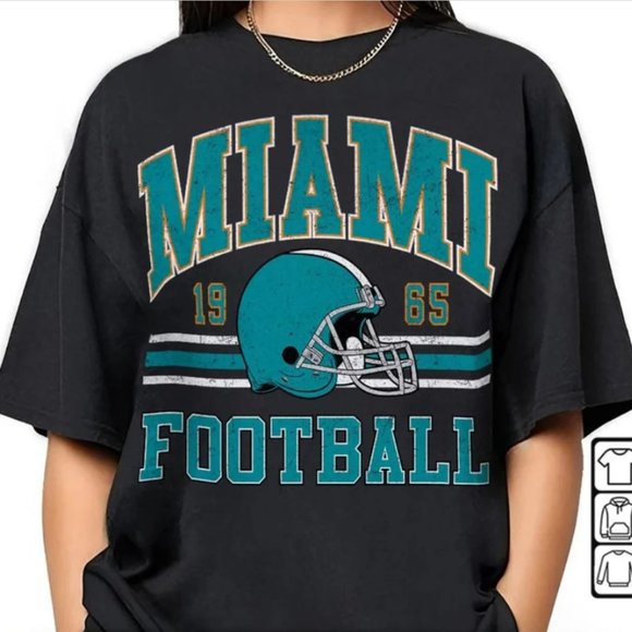 Miami Dolphins T-shirt, Miami Dolphins Football Unisex Shirt Tee - Picture 1 of 2